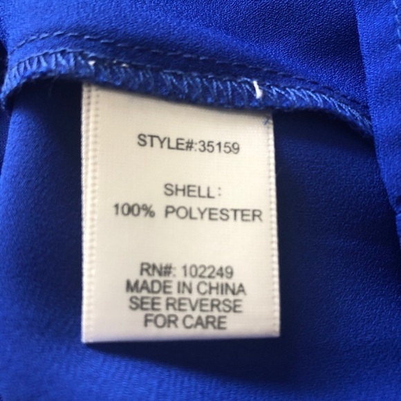 Skies are Blue Boho Style Blue and White Tunic (M) - Picture 7 of 8